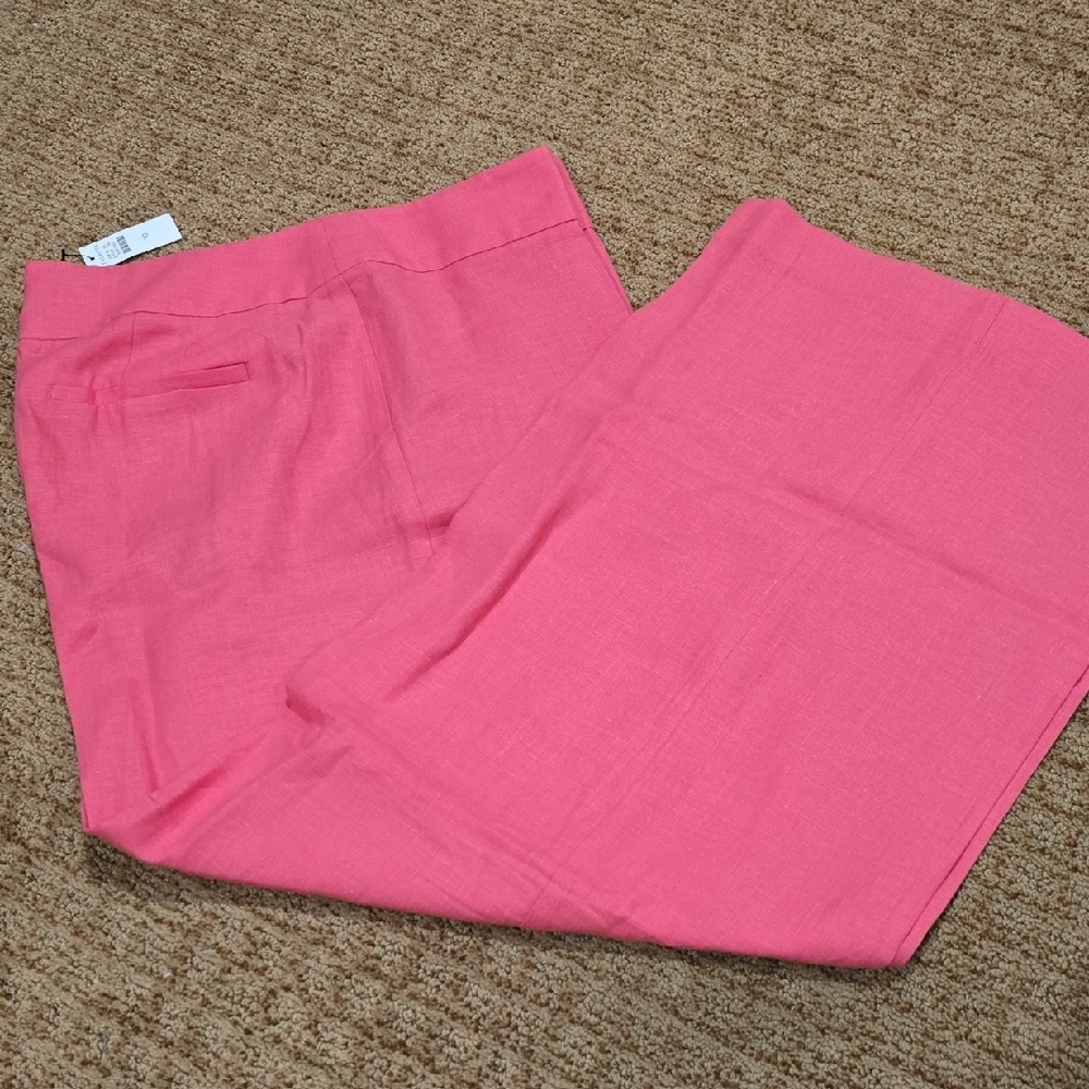 NWT-Talbots Coral Linen Pants